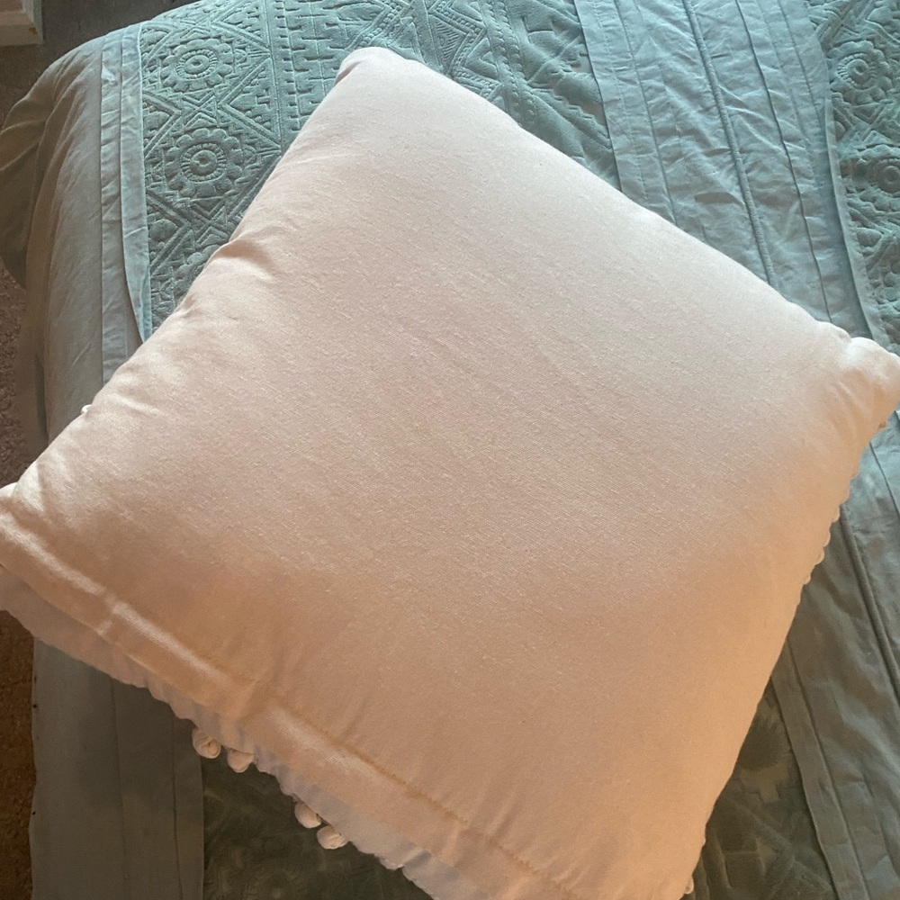 Cream boho throw pillow